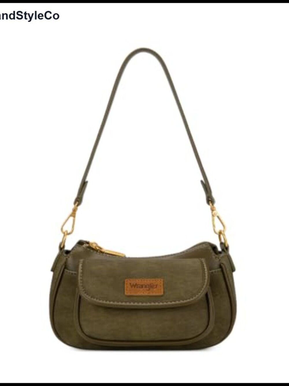 Small Women's Shoulder Bag PU Leather Underarm Purse with Detachable Crossbody